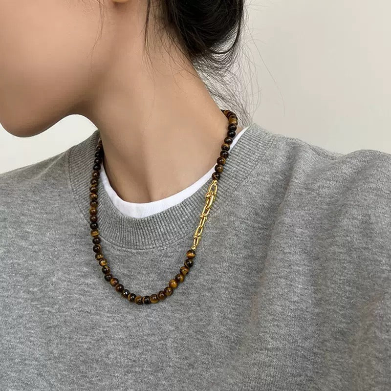 Natural Tiger Eye Necklace | Special Design for Women